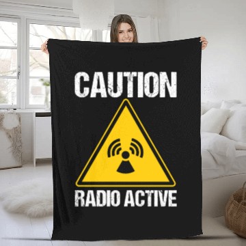 Discover Radio Active Funny Ham Radio Operator Fleece Blankets