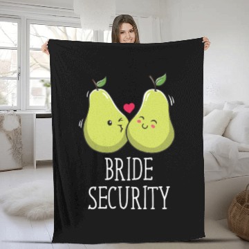 Discover Bride Security Funny Wedding Little Ring Bear Fleece Blankets
