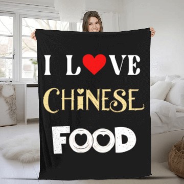 Discover I Love Chinese Food Fleece Blankets