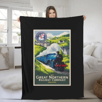 Discover Great Northern Railway Company Ireland Fleece Blankets