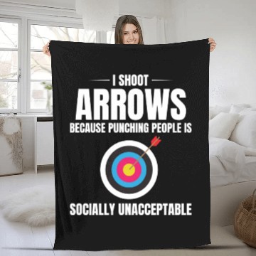 Discover Archery Targets Archer Bullseye Shooting Sport Fleece Blankets
