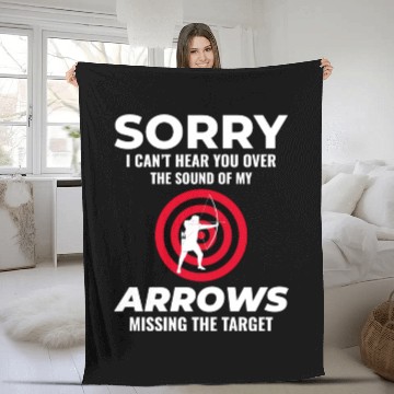 Discover Archery Targets Archer Bullseye Shooting Sport Fleece Blankets