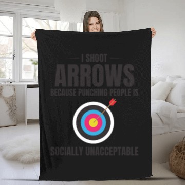 Discover Archery Targets Archer Bullseye Shooting Sport Fleece Blankets