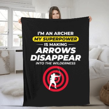 Discover Archery Targets Archer Bullseye Shooting Sport Fleece Blankets
