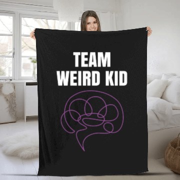 Discover Team Weird Kid Fleece Blankets