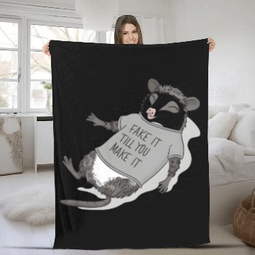 Discover Live Weird Fake Your Death - Funny Possum Fleece Blankets
