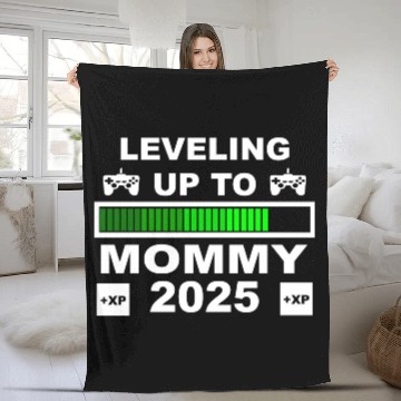 Discover Level Up To Mommy 2025 Fleece Blankets
