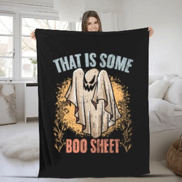 Discover That Is Some Boo Sheet Retro Ghost Hunting Fleece Blankets