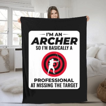 Discover Archery Targets Archer Bullseye Shooting Sport Fleece Blankets