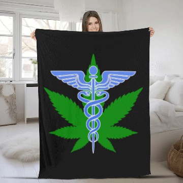 Discover Medical Marijuana Fleece Blankets
