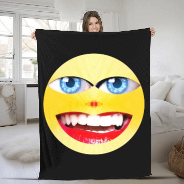 Discover Smile Face Have a Nice Day Promote Happiness Joy Fleece Blankets