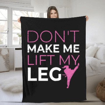 Discover Funny karate girl martial arts Fleece Blankets