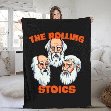 Discover Greek Philosophers - Rolling Stoics Fleece Blankets