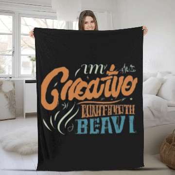 Discover Creative Beavil: A Playful Text Design Fleece Blankets