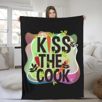 Discover Vector Cartoon Kiss The Cook Carrot Metaphor Art Fleece Blankets