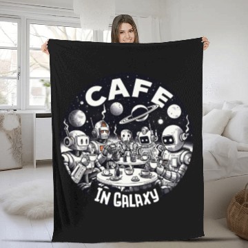 Discover Galaxy Cafe Fleece Blankets