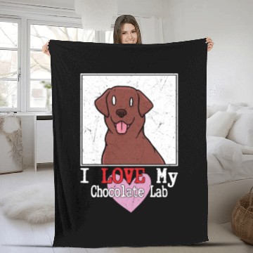 Discover I Love My Chocolate Lab Owner Labrador Retriever Fleece Blankets