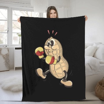 Discover peanuts boxing fighter Fleece Blankets