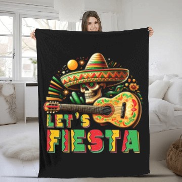 Discover Let s Fiesta Funny Cinco De Mayo Piñata Fleece Blankets