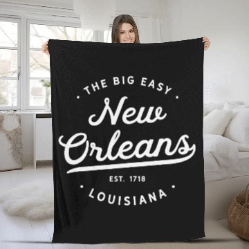 Discover New Orleans Louisiana Big Easy NOLA Fleece Blankets