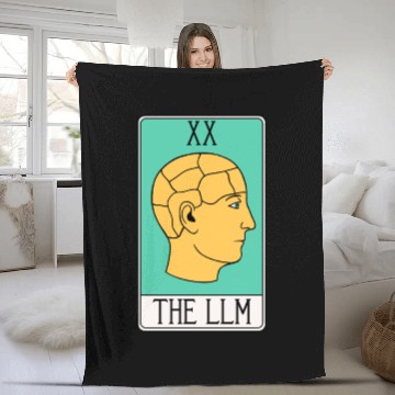 Discover LLM Tarot Card - LLMs - Large Language Model - AI Fleece Blankets