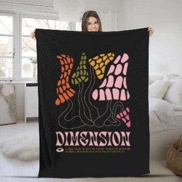 Discover Dimension Psychedelic Illustration Fleece Blankets