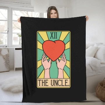 Discover The Uncle Tarot Card Fleece Blankets