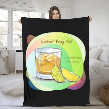 Discover Cocktail Rusty Nail Recipe Scotch Whisky Drambuie Fleece Blankets