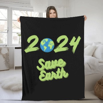 Discover Earth Day Save earth save the planet everyday Fleece Blankets