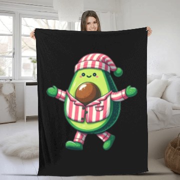 Discover Avocado in Pajamas Fleece Blankets