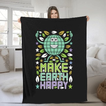 Discover Make Earth Happy Fleece Blankets