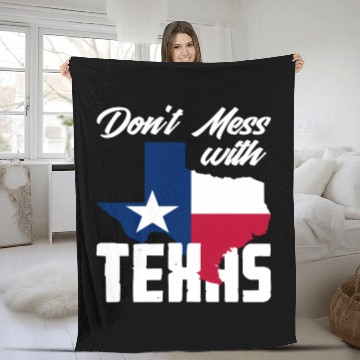 Discover Texas Saying Texan Fleece Blankets