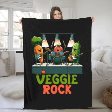 Discover Veggie Rocks Concert Band Performance Fleece Blankets