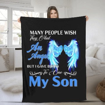 Discover Had An Angel Bit I Gave Birth To One My Son Fleece Blankets
