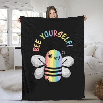 Discover bee urself Fleece Blankets