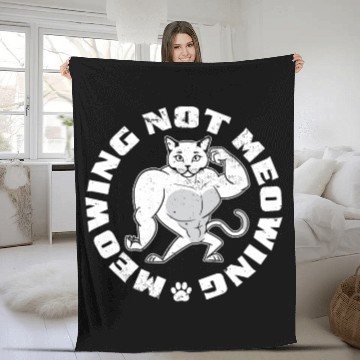 Discover Mewing Not Meowing Funny Cat Meme Jawline Fleece Blankets