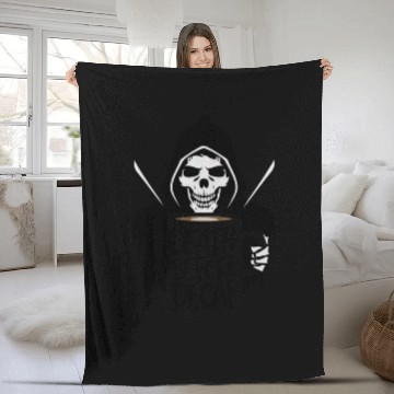 Discover Death Before Decaf Fleece Blankets