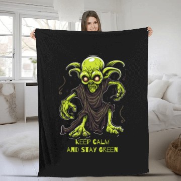 Discover Keep Calm and Stay Green Goblin Fleece Blankets