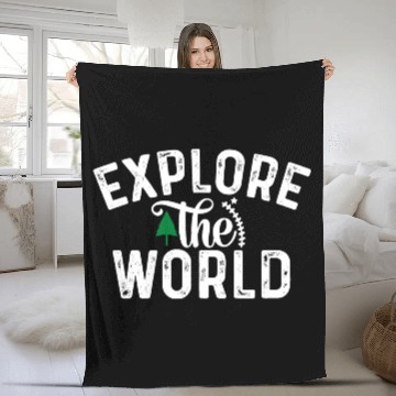 Discover explore the world - travel - exploring Fleece Blankets