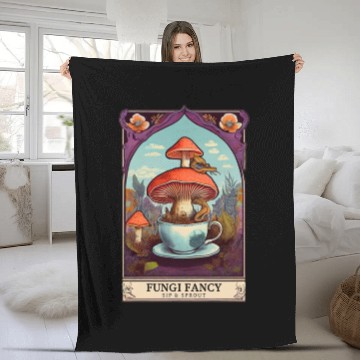 Discover Fungi Fancy Tarot Fleece Blankets