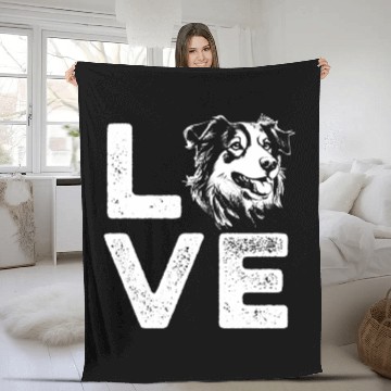 Discover I Love Dog Lover Dog Owner Xmas Fleece Blankets