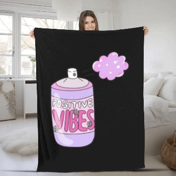 Discover stay positive,stay cool Fleece Blankets