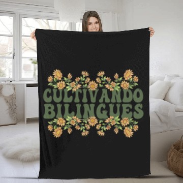 Discover Cultivando Bilingües Spanish Teacher Fleece Blankets