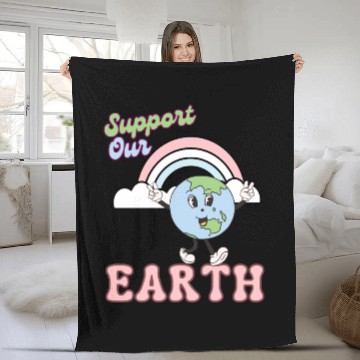 Discover Support Our Earth Day Fleece Blankets
