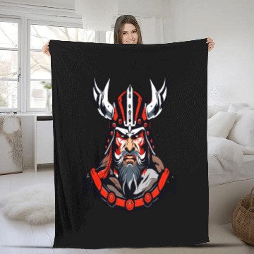 Discover Warrior's Wrath,Veteran Warrior Portrait Fleece Blankets