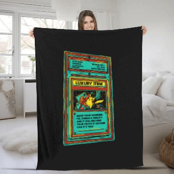Discover Poke Item Card Fleece Blankets