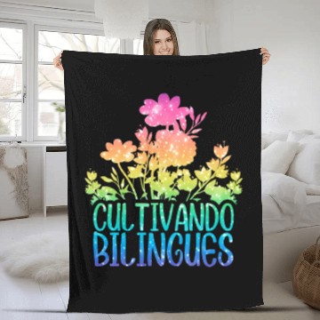 Discover Cultivando Bilingües Spanish Teacher Fleece Blankets