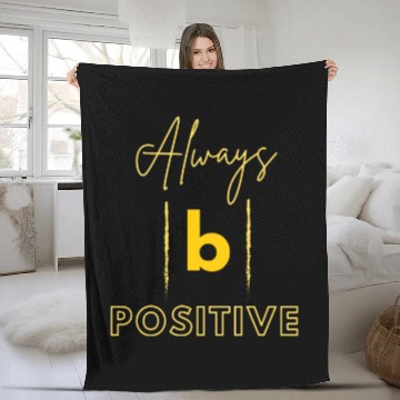 Discover Always positive yellow Fleece Blankets