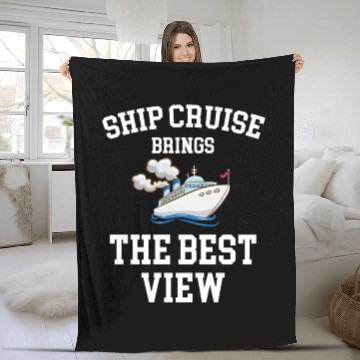 Discover Ship Cruise Brings The Best View Cruising Sailing Fleece Blankets