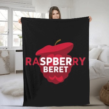 Discover Cute Raspberry Beret Fleece Blankets